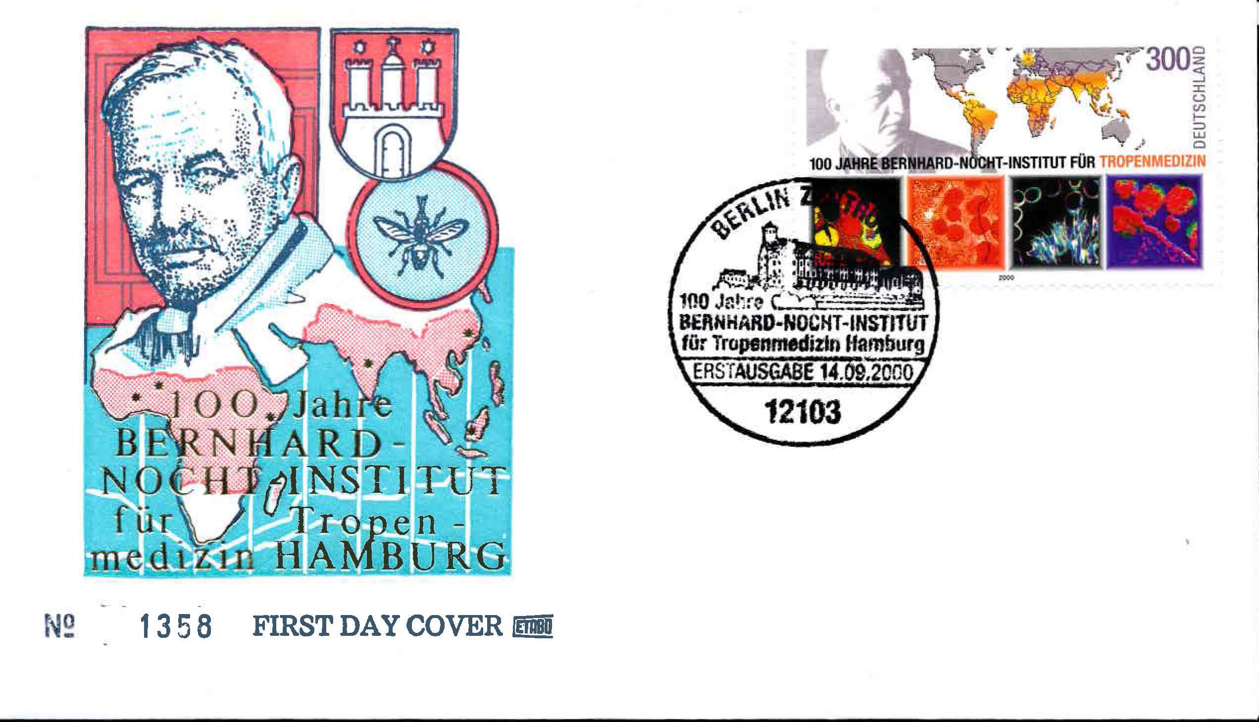 Germany Scott 2101 First Day Cover, Cachet 3, Berlin Cancellation