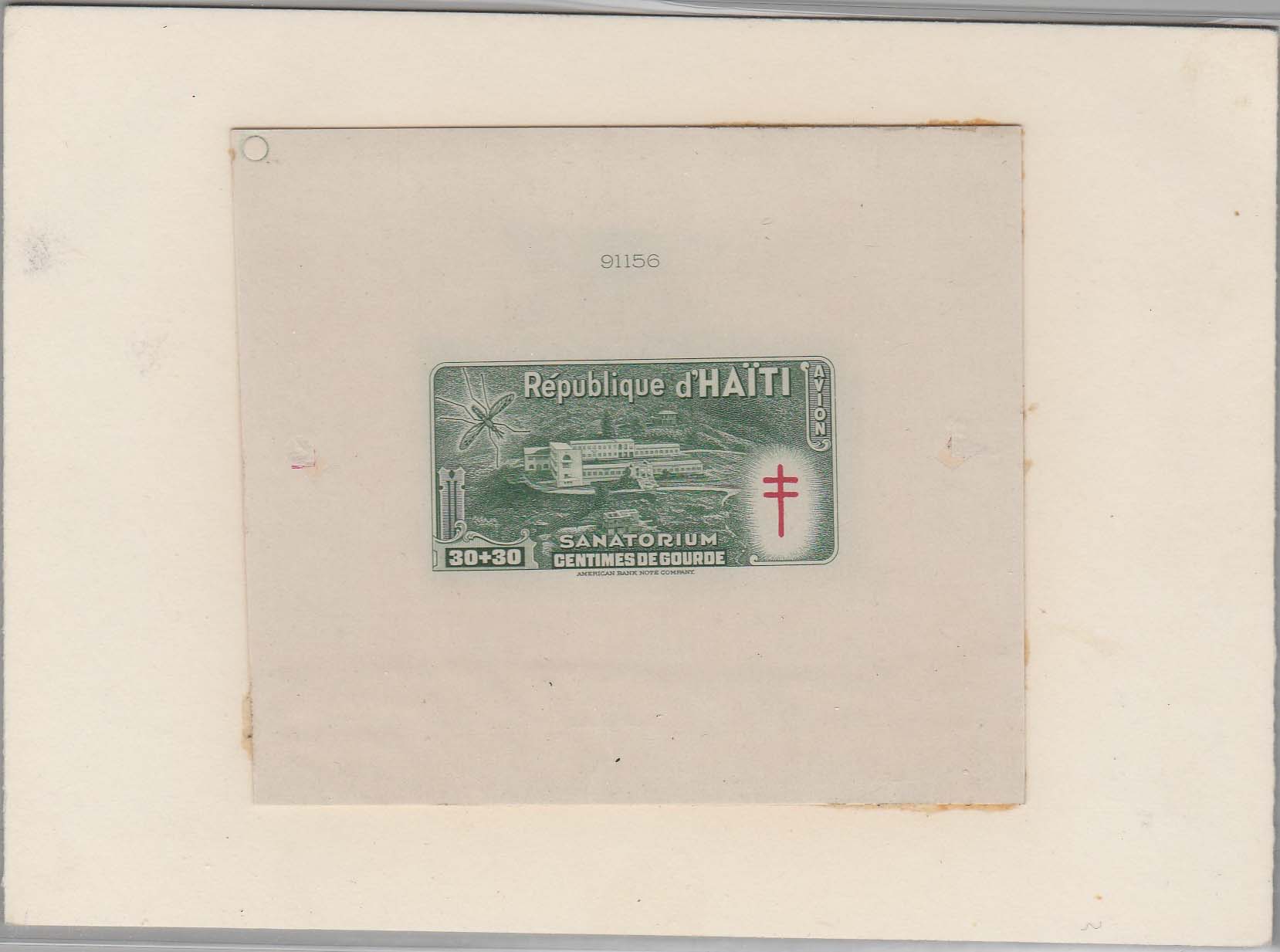 Haiti Scott CB4 Die Proof Glued on Card