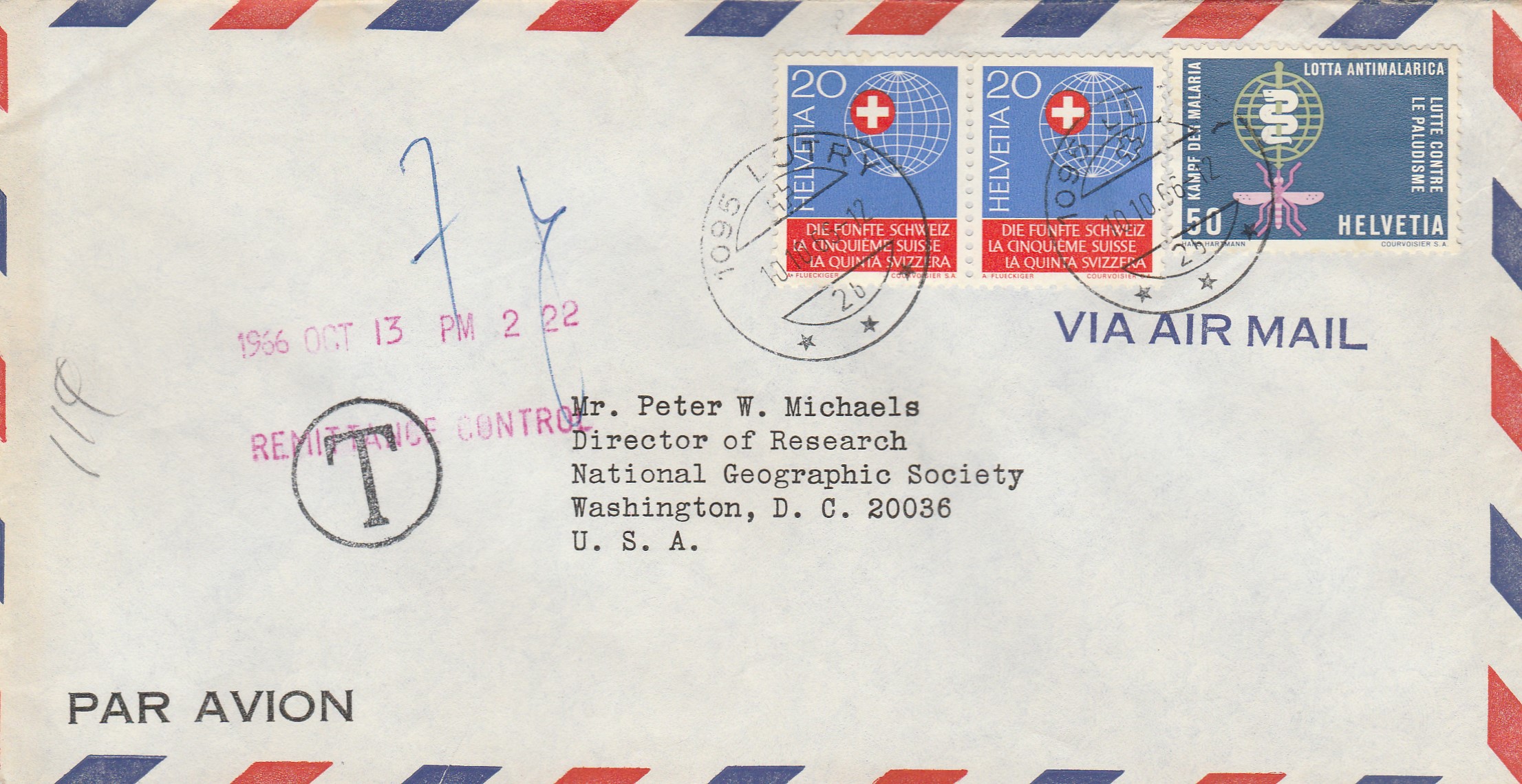 Swiss Postage Due Cover with Markings 1