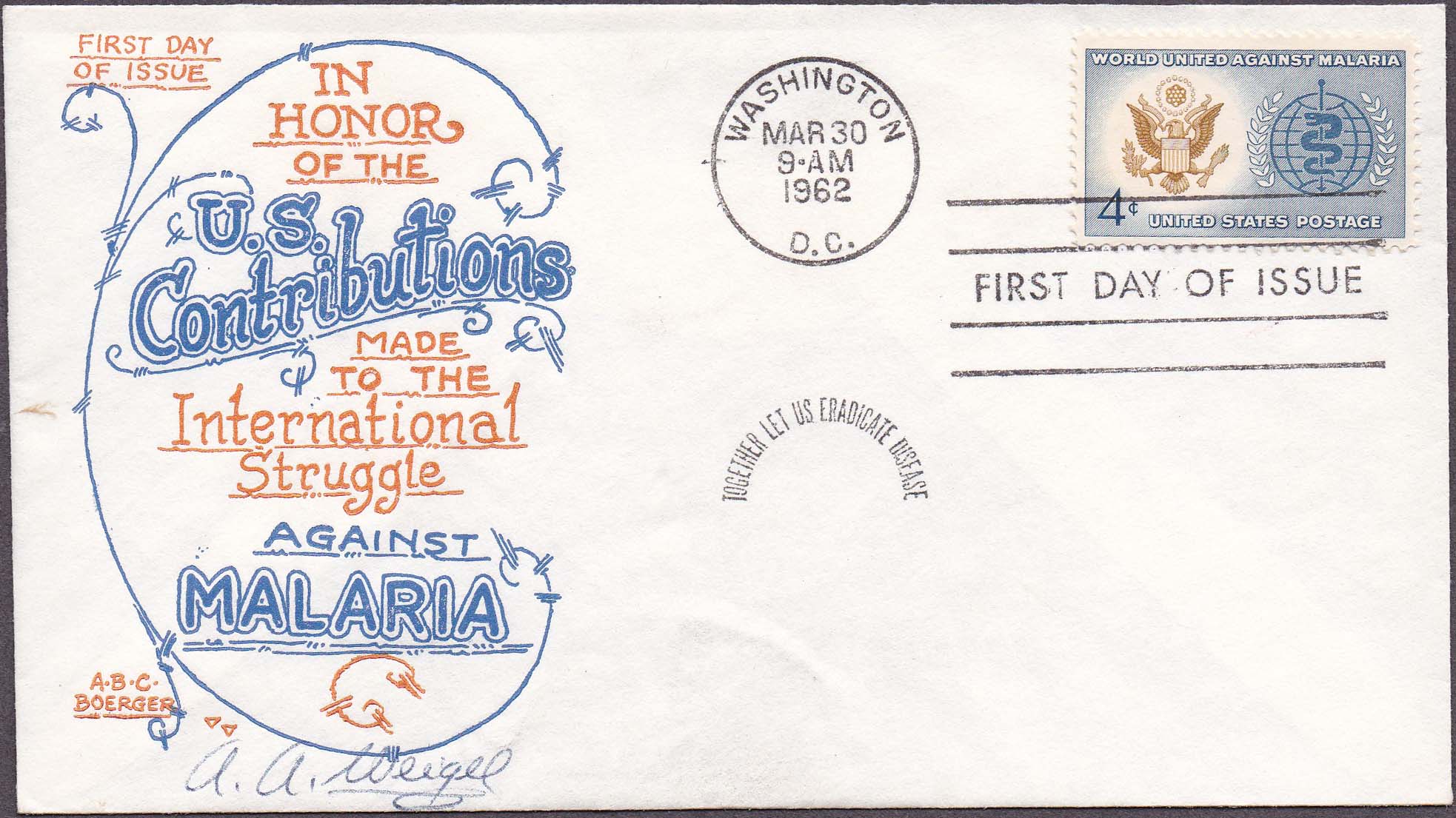 US 1194 FDC Signed Weigel